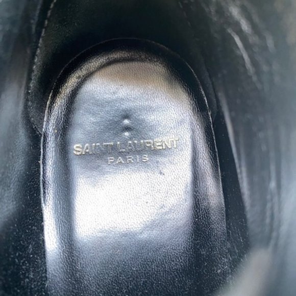 Saint Laurent Black Leather Studded Creeper - Picture 6 of 6